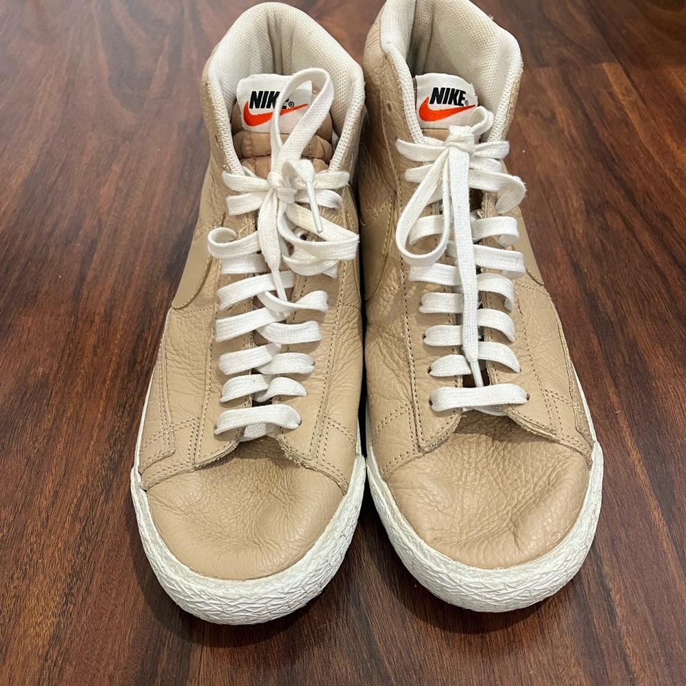 Nike Blazer Mid Premium Linen Summit White Sneakers - Picture 4 of 7